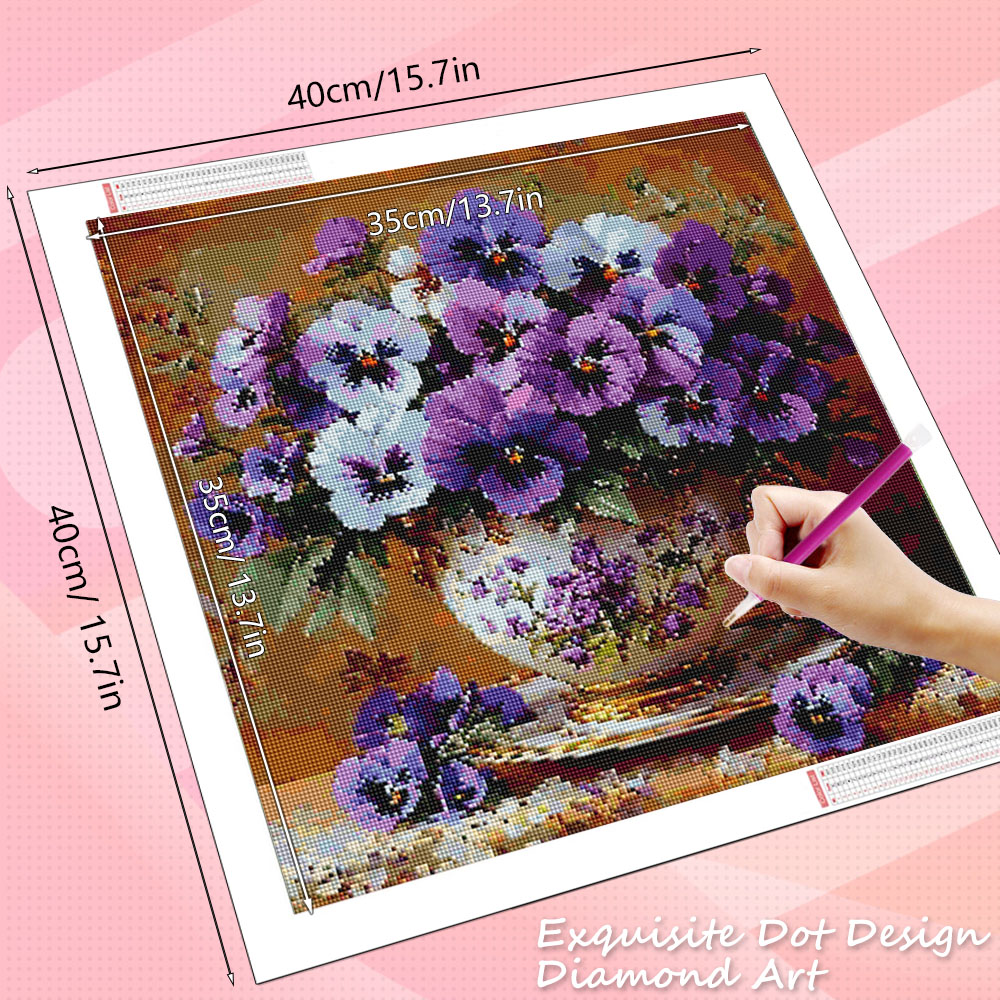 HUACAN 5D Diamond Mosaic Rose  - Resin Art Wallpaper 评论和价格