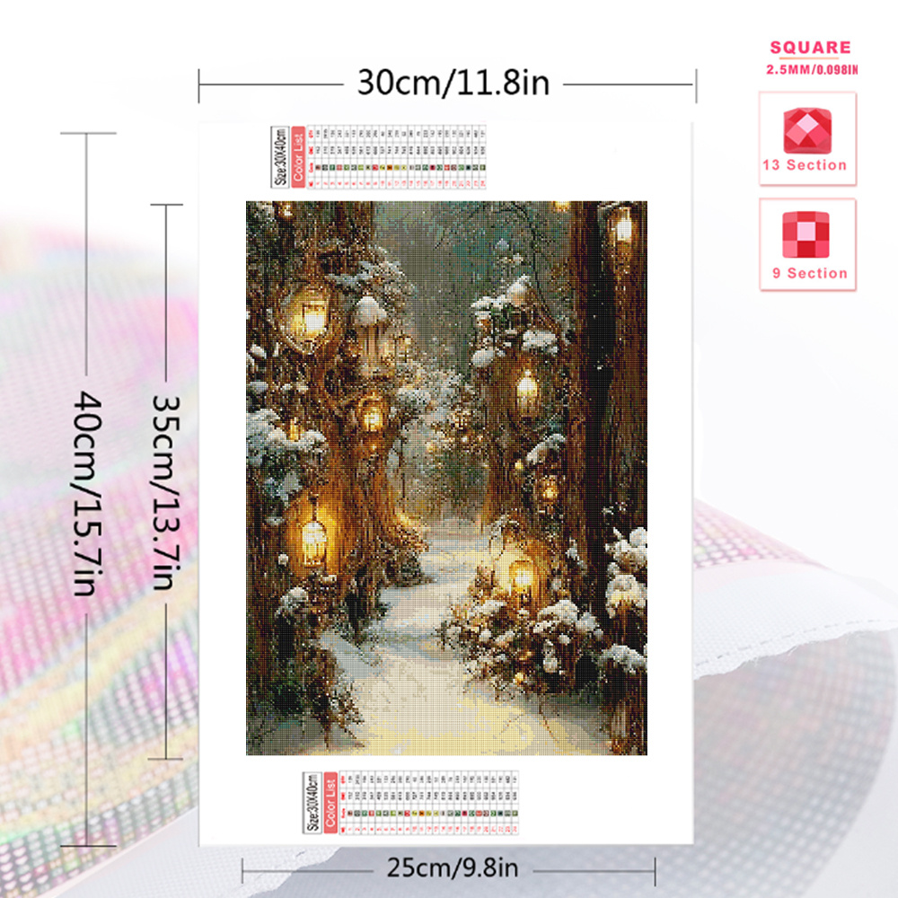 Huacan Diy Diamond Mosaic Wint - Resin Art Wallpaper 评论和价格