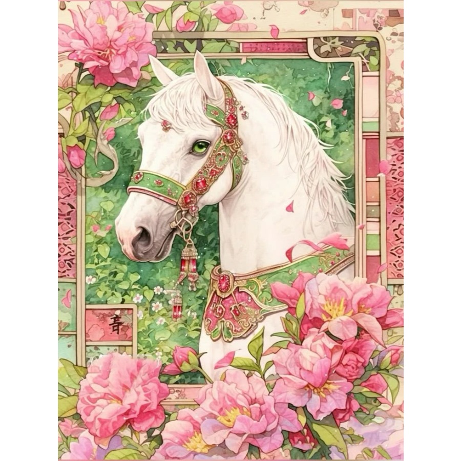 Diamond Painting White Horse w - Resin Art Work 评论和价格